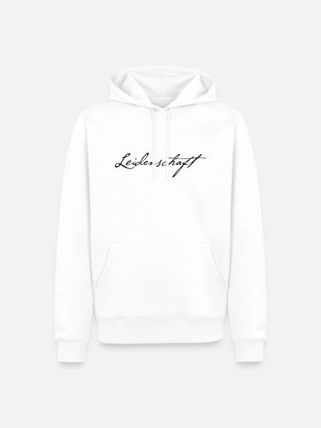 Leidenschaft - Männer Premium Bio Hoodie - Weiß