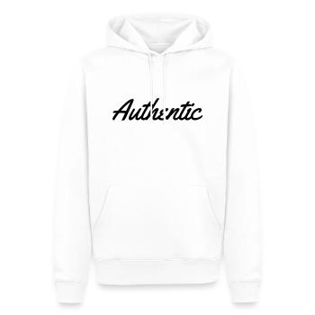 Authentique - Sweat à capuche Premium bio Homme - blanc - Devant - Nico (187cm)