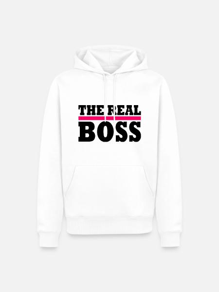 The real boss - Men’s Premium Organic Hoodie - white