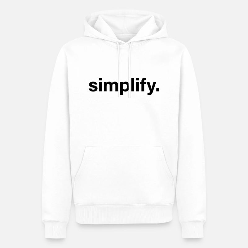simplifier - Sweat à capuche Premium bio Homme - blanc