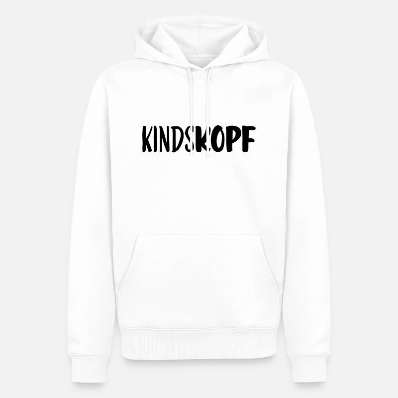 Tête d’enfant - Sweat à capuche Premium bio Homme - blanc