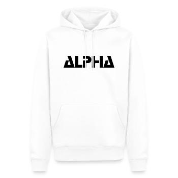 ALPHA - Sweat à capuche Premium bio Homme - blanc - Devant - Nico (187cm)