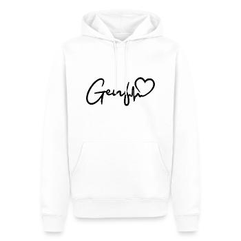 Genf Herzschlag Schweiz Genf - Männer Premium Bio Hoodie - Weiß - Vorne - Nico (187cm)