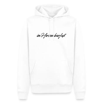 pieds nus dans l’âme - Sweat à capuche Premium bio Homme - blanc - Devant - Nico (187cm)
