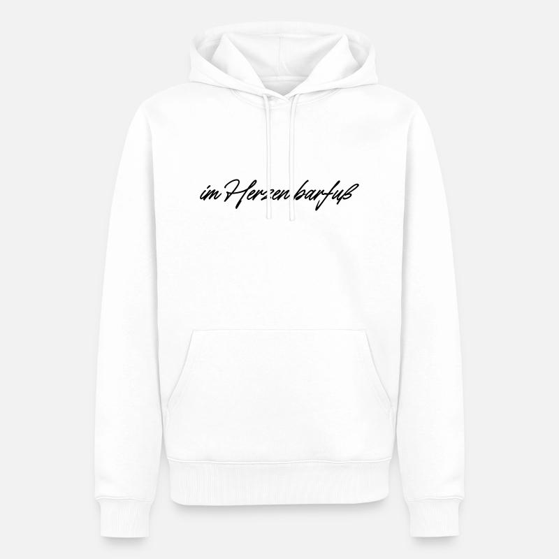 pieds nus dans l’âme - Sweat à capuche Premium bio Homme - blanc