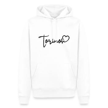 Torino Heartbeat Turin Italie - Sweat à capuche Premium bio Homme - blanc - Devant - Nico (187cm)