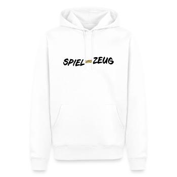 Spiel und Zeug - Männer Premium Bio Hoodie - Weiß - Vorne - Nico (187cm)