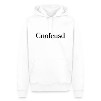 Noir confus - Sweat à capuche Premium bio Homme - blanc - Devant - Nico (187cm)
