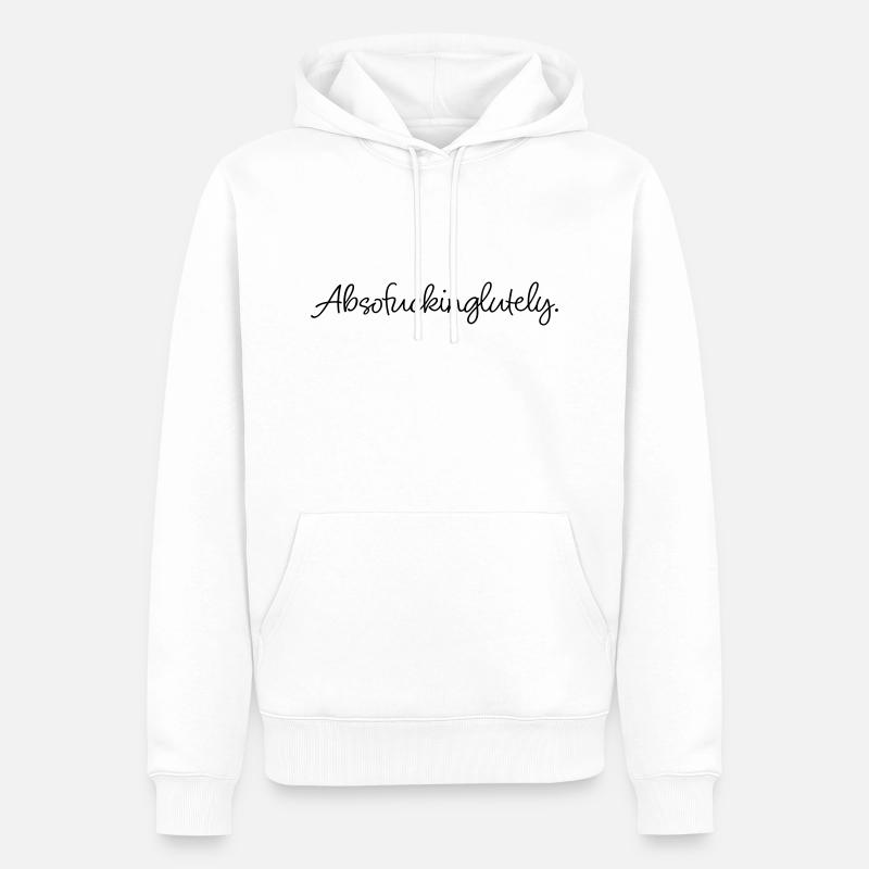 Absofuckinglutely - Sweat à capuche Premium bio Homme - blanc