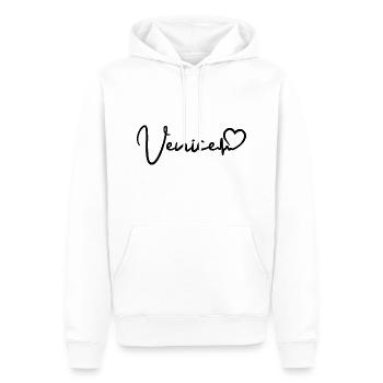 Venice Heartbeat Italy Venice - Men’s Premium Organic Hoodie - white - Front - Nico (187cm)