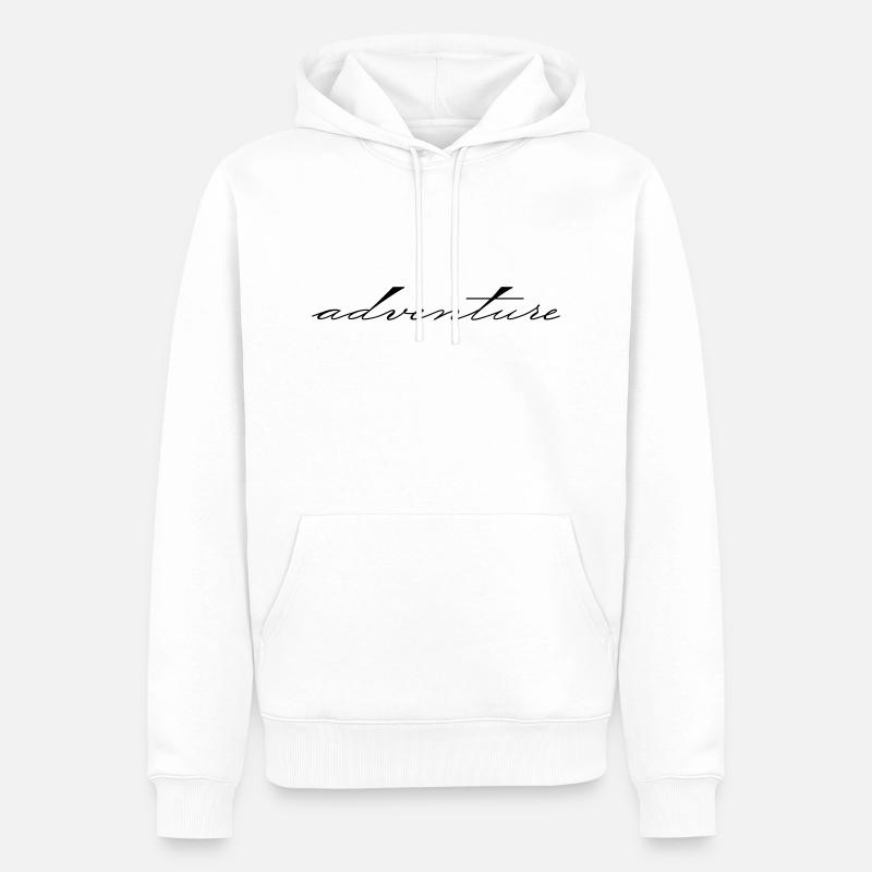 Aventure - Sweat à capuche Premium bio Homme - blanc