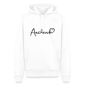 Aachen Herzschlag - Männer Premium Bio Hoodie - Weiß - Vorne - Nico (187cm)