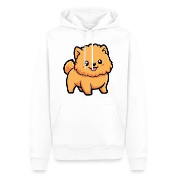 Chow Chow Dog Comic Cute - Men’s Premium Organic Hoodie - white - Front - Nico (187cm)