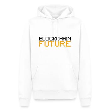 Blockchain Future Bitcoin - Männer Premium Bio Hoodie - Weiß - Vorne - Nico (187cm)