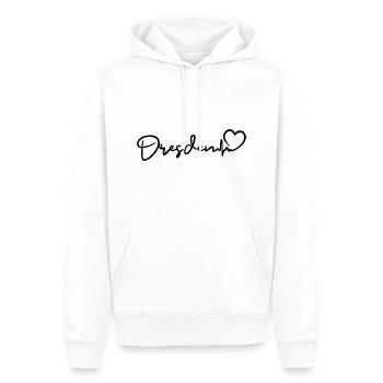 Dresden heartbeat Dresden - Men’s Premium Organic Hoodie - white - Front - Nico (187cm)