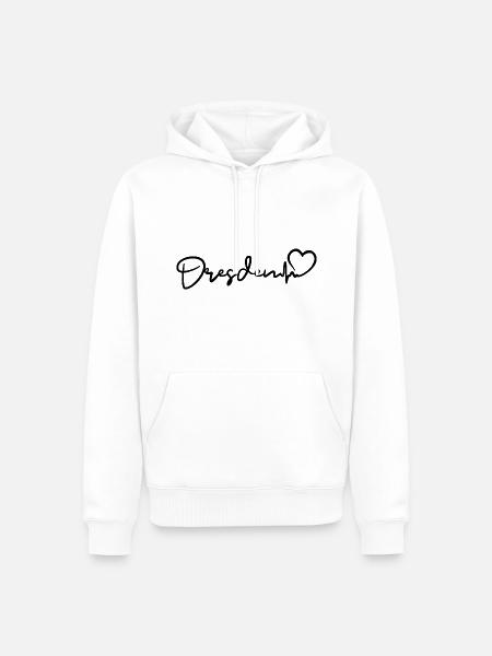 Dresden Herzschlag Dresden - Männer Premium Bio Hoodie - Weiß