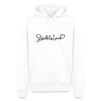 Stockholm Herzschlag - Männer Premium Bio Hoodie - Weiß - Vorne - Nico (187cm)