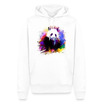 panda,pandabär,bunt,graffiti,malerei,pink - Männer Premium Bio Hoodie - Weiß - Vorne - Nico (187cm)