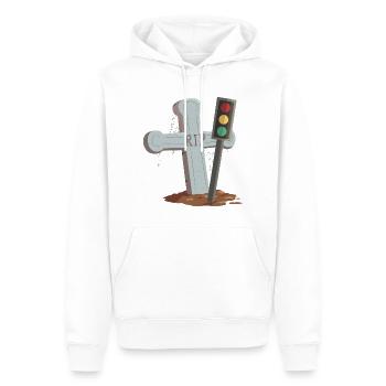 Feu tricolore reposer en toute tranquillité RIP - Sweat à capuche Premium bio Homme - blanc - Devant - Nico (187cm)