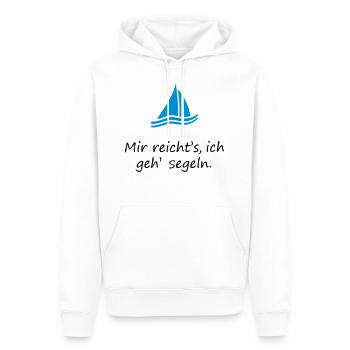 Mir reichts Ich geh Segeln. Segelboot Segel Segler - Männer Premium Bio Hoodie - Weiß - Vorne - Nico (187cm)