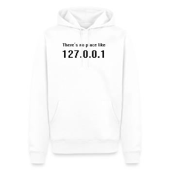 Sysadmin - Localhost 127.0.0.1 - Men’s Premium Organic Hoodie - white - Front - Nico (187cm)