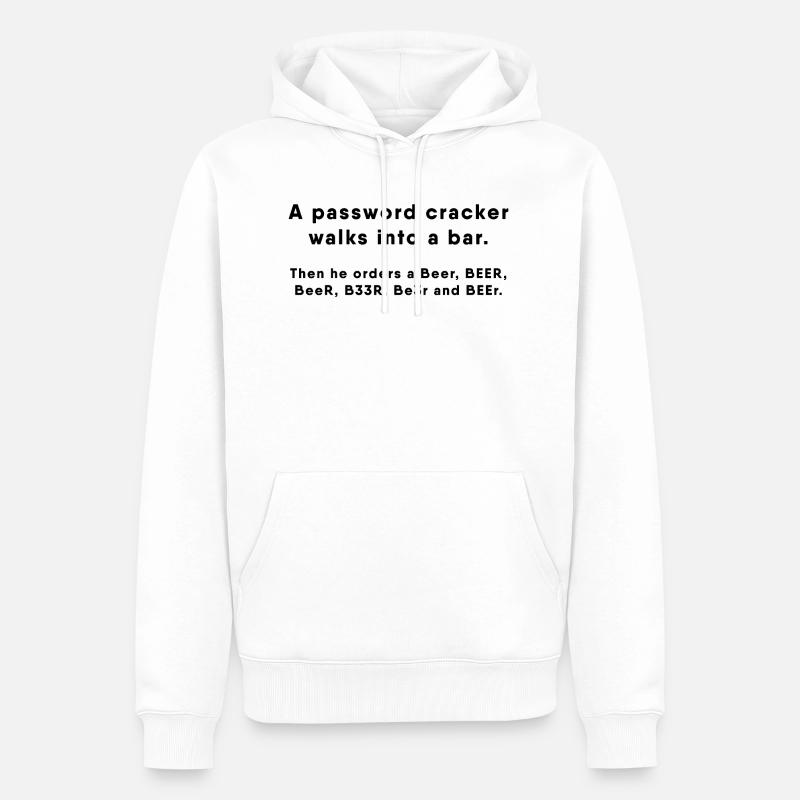 Hacker - Passwort Cracker - Männer Premium Bio Hoodie - Weiß
