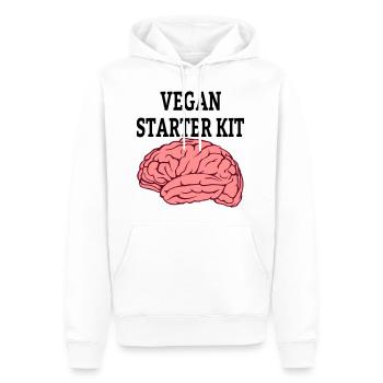Vegan Veggie Veganer Spruch - Männer Premium Bio Hoodie - Weiß - Vorne - Nico (187cm)