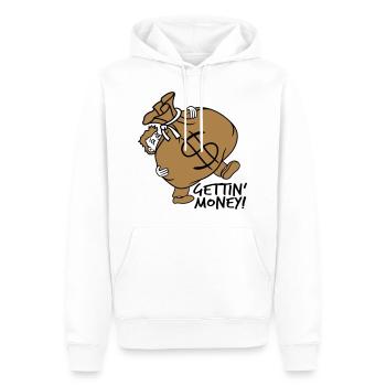 gettin money tragen schwer dollar symbol zeichen g - Männer Premium Bio Hoodie - Weiß - Vorne - Nico (187cm)