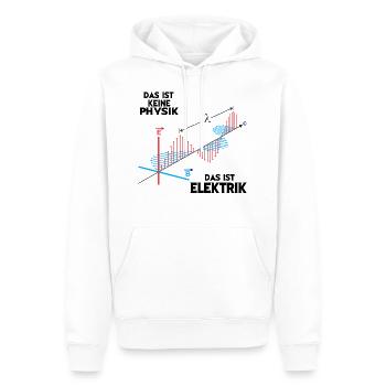 Elektrik Elektriker Handwerk Handwerker Physik - Männer Premium Bio Hoodie - Weiß - Vorne - Nico (187cm)