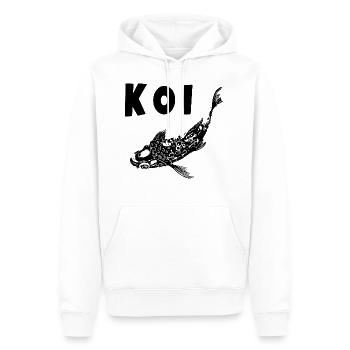 Koi - Männer Premium Bio Hoodie - Weiß - Vorne - Nico (187cm)