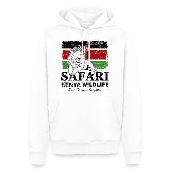 Lion - Safari Kenya Wildlife - Männer Premium Bio Hoodie - Weiß - Vorne - Nico (187cm)
