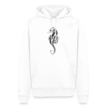 Seepferdchen - Männer Premium Bio Hoodie - Weiß - Vorne - Nico (187cm)