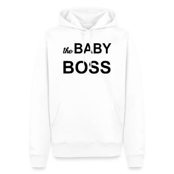 Le bébé patron - Sweat à capuche Premium bio Homme - blanc - Devant - Nico (187cm)