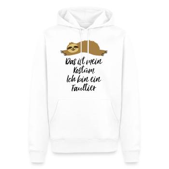 Faultier Kostüm - Männer Premium Bio Hoodie - Weiß - Vorne - Nico (187cm)