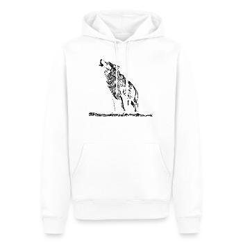 wolf - Men’s Premium Organic Hoodie - white - Front - Nico (187cm)