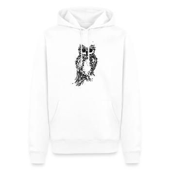 hibou - Sweat à capuche Premium bio Homme - blanc - Devant - Nico (187cm)