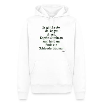 Lustige Sprüche - Männer Premium Bio Hoodie - Weiß - Vorne - Nico (187cm)