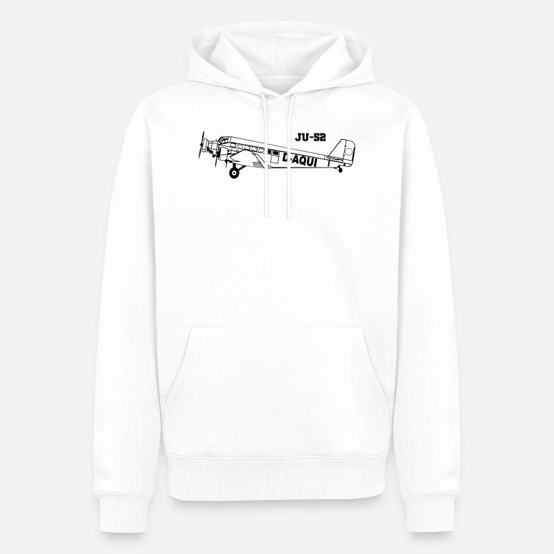 Ju-52 - Männer Premium Bio Hoodie - Weiß
