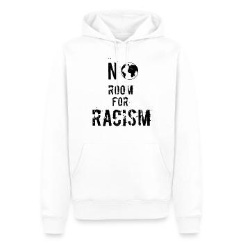 Pas de place pour le racisme Anti racisme black power - Sweat à capuche Premium bio Homme - blanc - Devant - Nico (187cm)