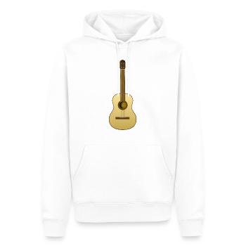 Guitare classique - Sweat à capuche Premium bio Homme - blanc - Devant - Nico (187cm)