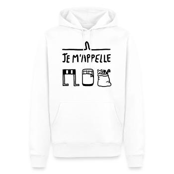ELIOTT - Sweat à capuche Premium bio Homme - blanc - Devant - Nico (187cm)
