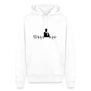 Arzt Beruf Spruch Geschenk - Männer Premium Bio Hoodie - Weiß - Vorne - Nico (187cm)