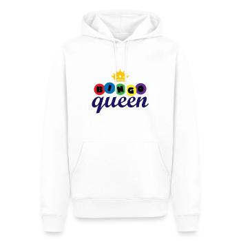 Bingo Queen Gift disant Pension Grandpa - Sweat à capuche Premium bio Homme - blanc - Devant - Nico (187cm)