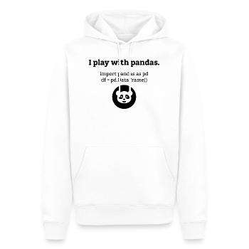 Pandas Datenwissenschaft Informatik Geschenk - Männer Premium Bio Hoodie - Weiß - Vorne - Nico (187cm)