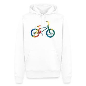 Bike, bike - Men’s Premium Organic Hoodie - white - Front - Nico (187cm)