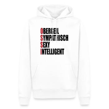 Ossi Geschenk DDR Ostdeutschland Generation - Männer Premium Bio Hoodie - Weiß - Vorne - Nico (187cm)