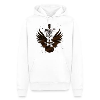 Guitare e-style avec ailes ÉTATS-UNIS Rock 'n' roll - Sweat à capuche Premium bio Homme - blanc - Devant - Nico (187cm)