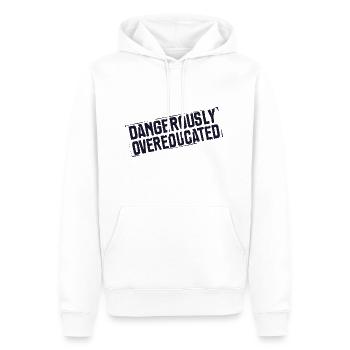 Dangerously over-educated - Men’s Premium Organic Hoodie - white - Front - Nico (187cm)
