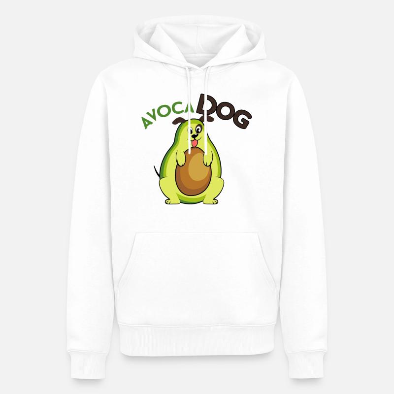 Avocadog - Männer Premium Bio Hoodie - Weiß