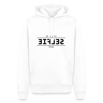 This is my SelfieShirt! - Männer Premium Bio Hoodie - Weiß - Vorne - Nico (187cm)